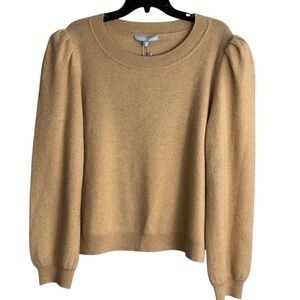 Antonio Melani Womens XL Camel Desert Lisa Puff Sleeve Cashmere Sweater Pullover